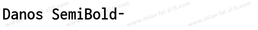Danos SemiBold字体转换